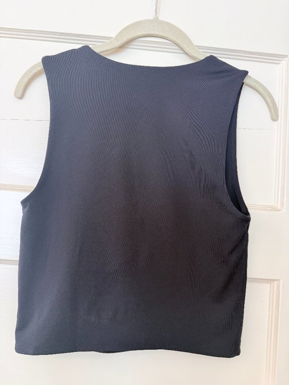 Babaton Contour Black High Neck Muscle Tank, Size Medium